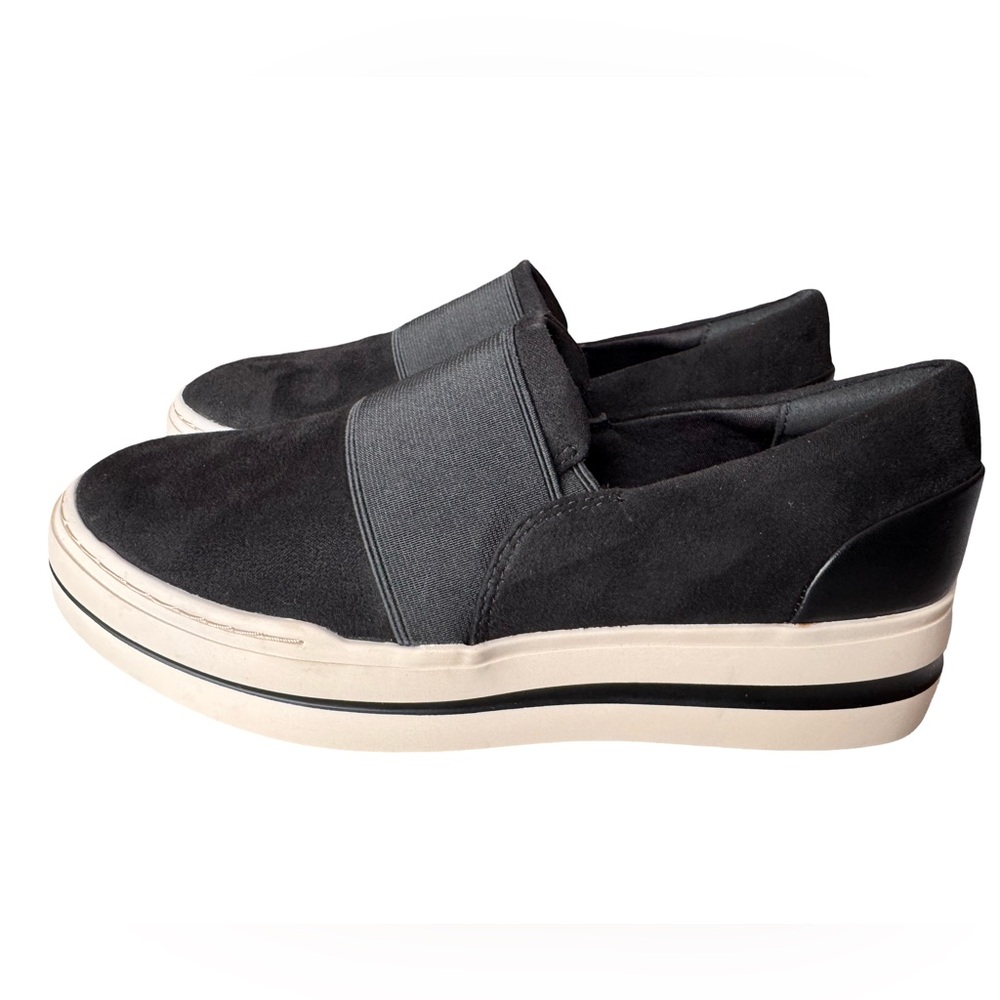 Clark’s Cloudstepper Platform Wedge Slip-On Sneaker Women’s Size 7.5 Black EUC